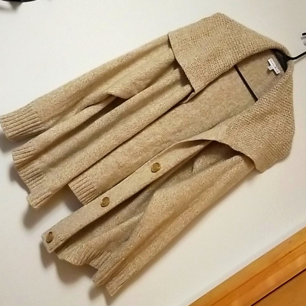 Fashion Bug Beige Button Up Cardigan Sweater
